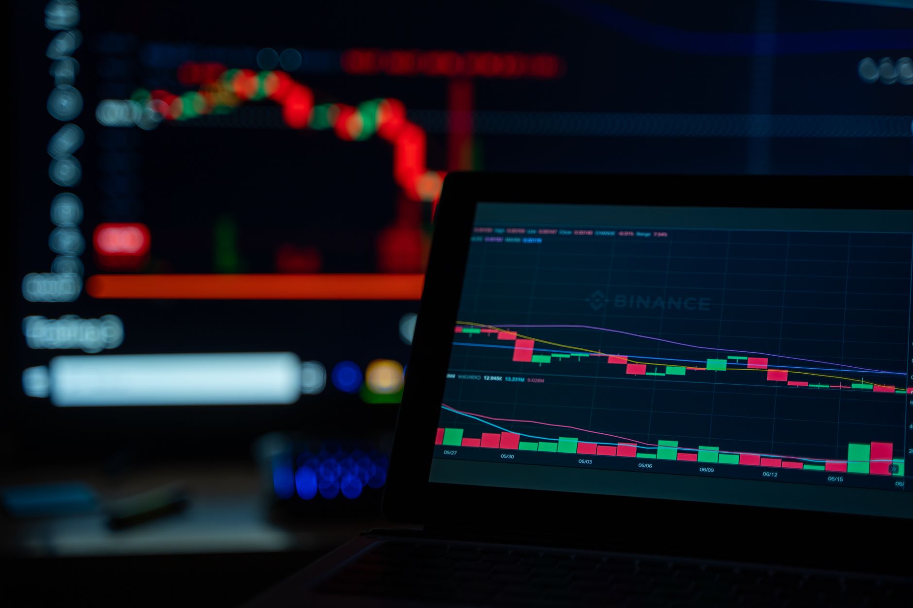 Market monitors representing financial and corporate shifts